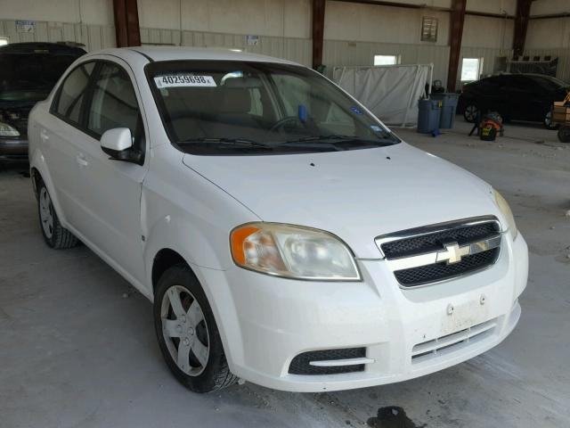KL1TD56E19B355592 - 2009 CHEVROLET AVEO LS WHITE photo 1