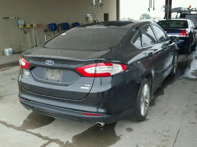 3FA6P0HD3ER193187 - 2014 FORD FUSION BLACK photo 4