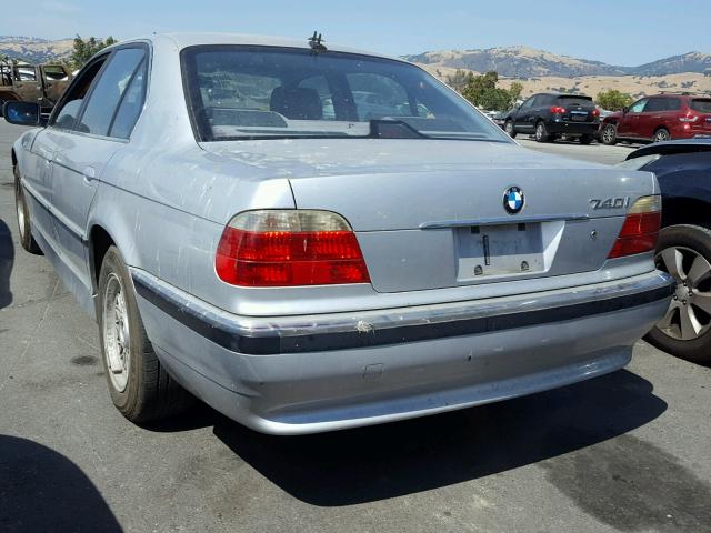 WBAGG83441DN87561 - 2001 BMW 740 I AUTO SILVER photo 3