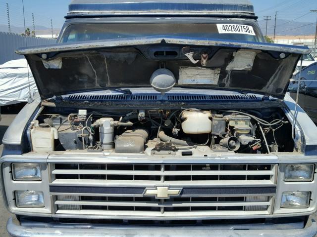 1GBEG25K7K7127124 - 1989 CHEVROLET G20 BLUE photo 7