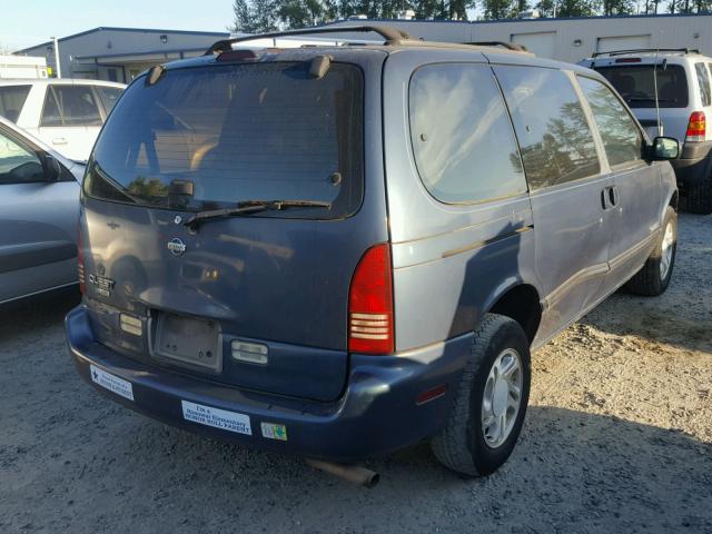 4N2DN1118VD816273 - 1997 NISSAN QUEST XE BLUE photo 4