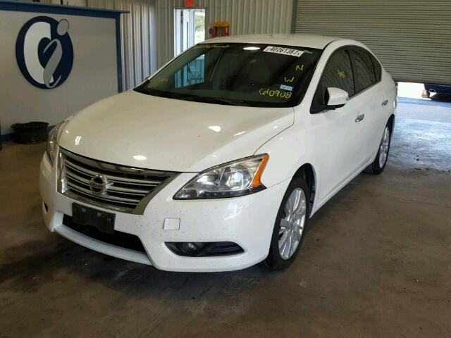 3N1AB7AP1DL610908 - 2013 NISSAN SENTRA S WHITE photo 2