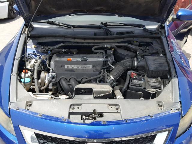 1HGCS12878A029101 - 2008 HONDA ACCORD EXL BLUE photo 7