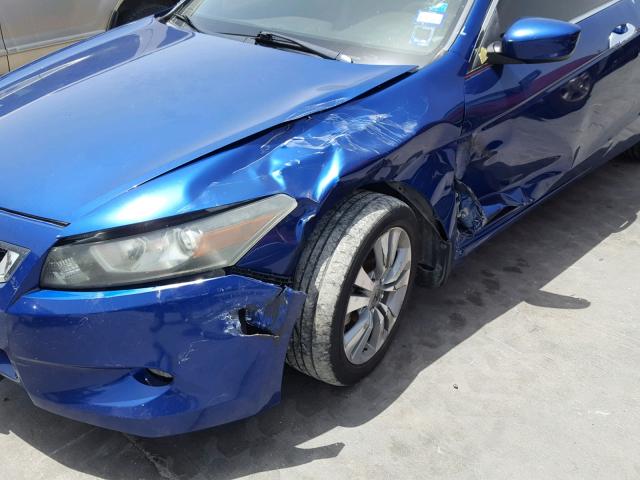 1HGCS12878A029101 - 2008 HONDA ACCORD EXL BLUE photo 9