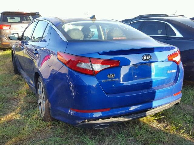 5XXGR4A69CG079993 - 2012 KIA OPTIMA BLUE photo 3