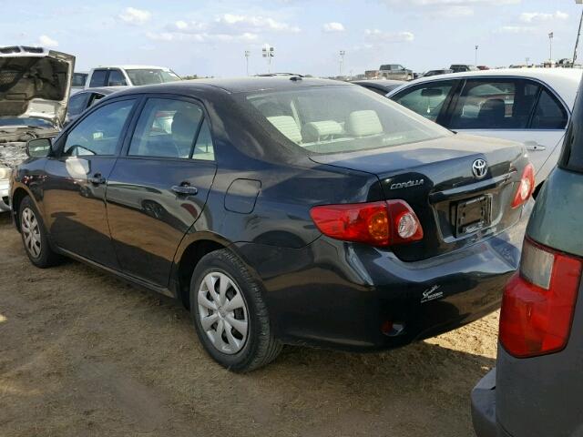 2T1BU40E99C135044 - 2009 TOYOTA COROLLA BLACK photo 3