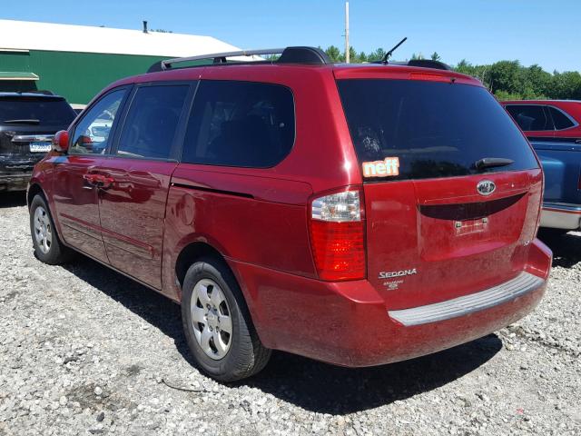 KNDMB233196279529 - 2009 KIA SEDONA EX BURGUNDY photo 3