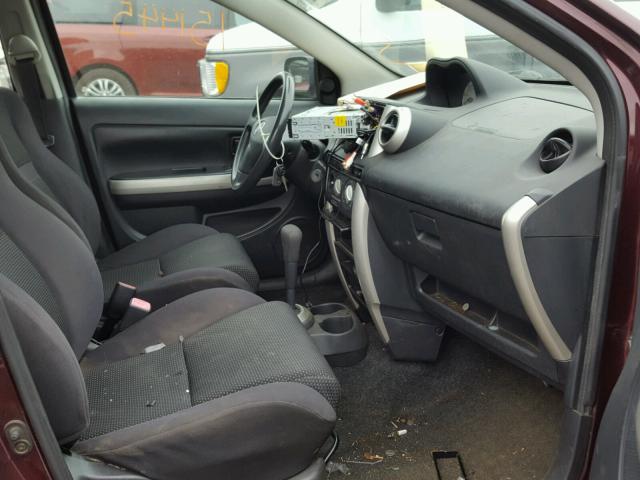 JTKKT624440077326 - 2004 TOYOTA SCION XA მუქწითელი ფოტო 5