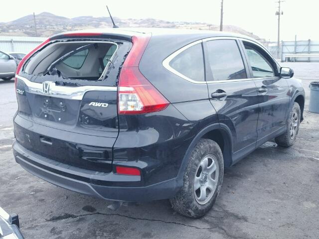 5J6RM4H37GL009850 - 2016 HONDA CR-V LX BLACK photo 4