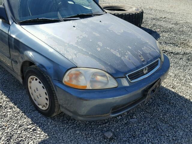 2HGEJ6623VH585076 - 1997 HONDA CIVIC DX BLUE photo 9