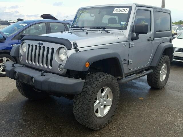 1C4AJWAG0EL251249 - 2014 JEEP WRANGLER S SILVER photo 2