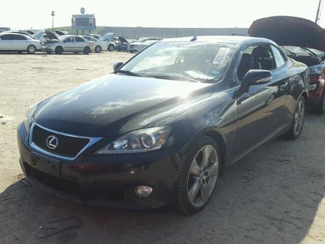 JTHFE2C20B2506602 - 2011 LEXUS IS BLACK photo 2