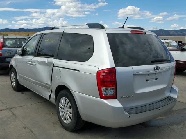 KNDMG4C72C6441501 - 2012 KIA SEDONA LX SILVER photo 3