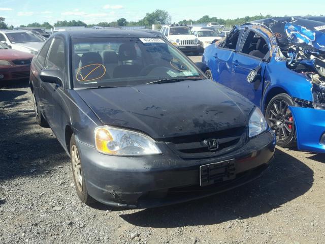 1HGEM22561L016834 - 2001 HONDA CIVIC LX BLACK photo 1