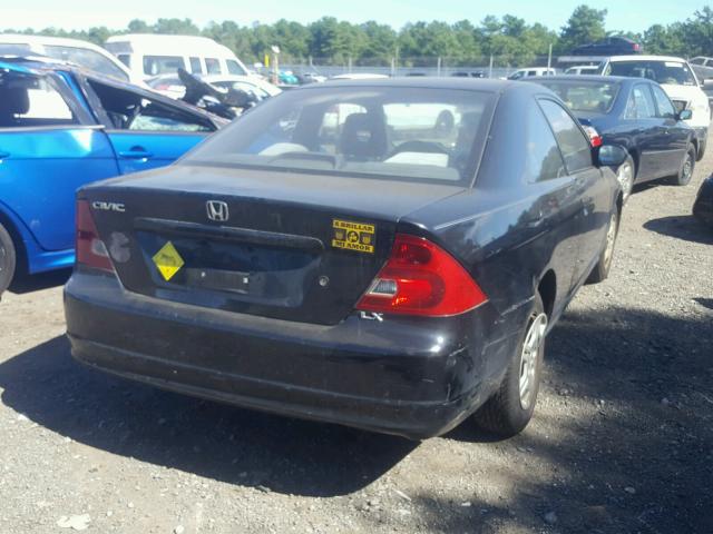 1HGEM22561L016834 - 2001 HONDA CIVIC LX BLACK photo 4