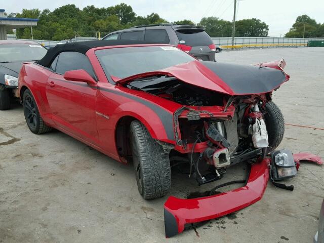 2G1FB3D38D9226995 - 2013 CHEVROLET CAMARO LT RED photo 1