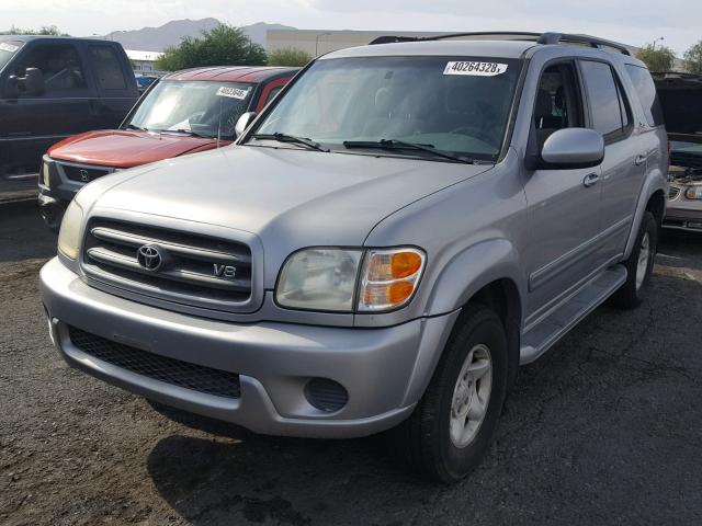 5TDBT44A91S052638 - 2001 TOYOTA SEQUOIA GRAY photo 2