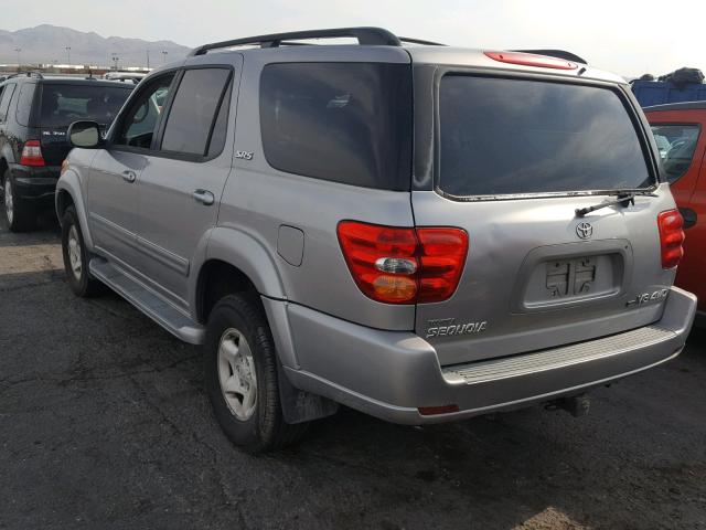 5TDBT44A91S052638 - 2001 TOYOTA SEQUOIA GRAY photo 3