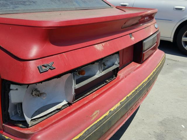 1FACP41A1LF220780 - 1990 FORD MUSTANG LX RED photo 10