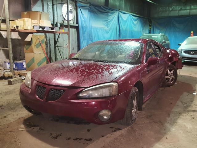 2G2WP522841348547 - 2004 PONTIAC GRAND PRIX Темно-червоний фото 2