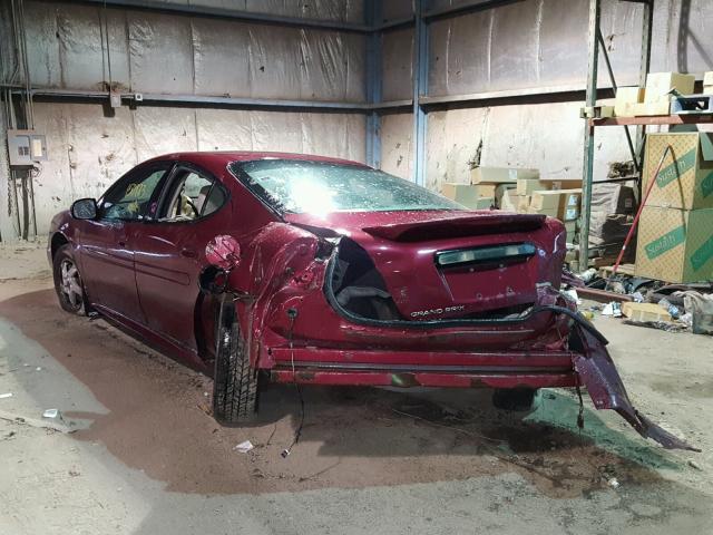 2G2WP522841348547 - 2004 PONTIAC GRAND PRIX Темно-червоний фото 3