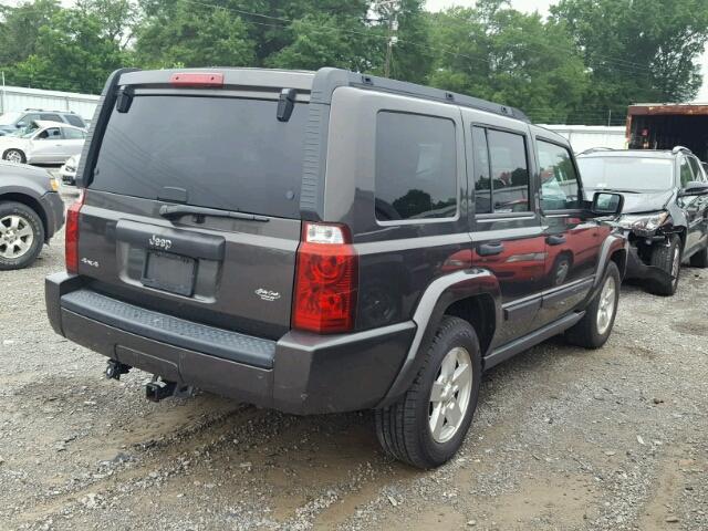 1J8HG48K76C237614 - 2006 JEEP COMMANDER GRAY photo 4