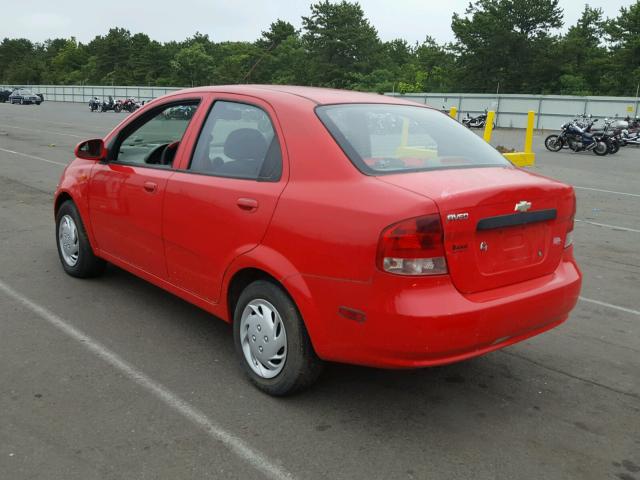 KL1TD52634B154185 - 2004 CHEVROLET AVEO RED photo 3