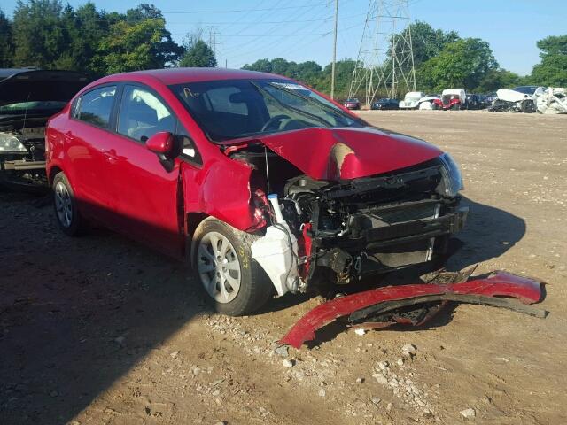 KNADM4A38E6414537 - 2014 KIA RIO RED photo 1