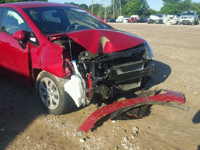 KNADM4A38E6414537 - 2014 KIA RIO RED photo 9