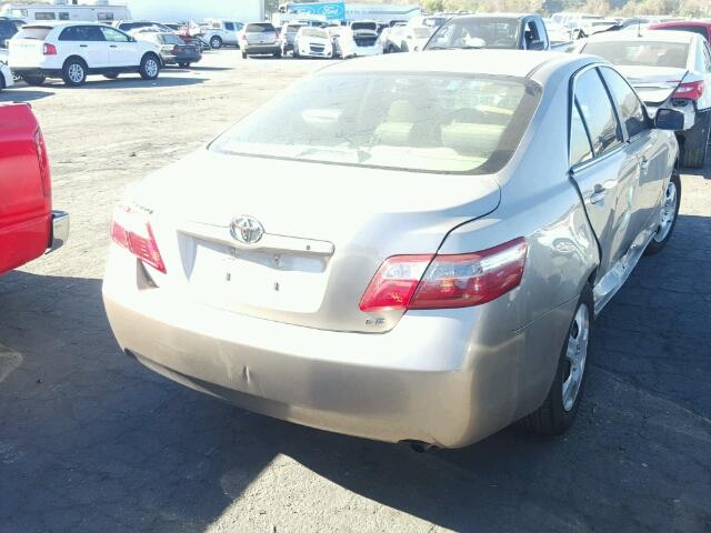 4T1BE46K27U645712 - 2007 TOYOTA CAMRY NEW GOLD photo 4