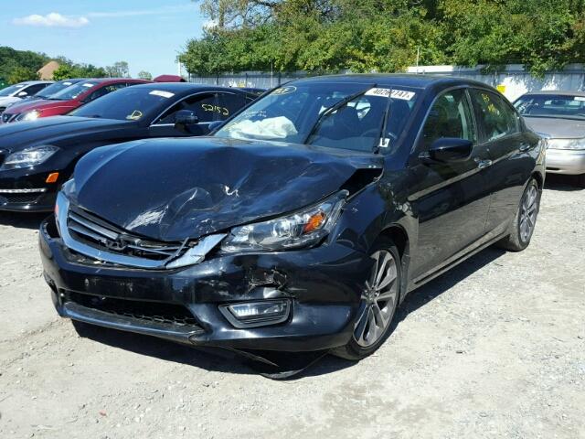 1HGCR2F59DA260299 - 2013 HONDA ACCORD BLACK photo 2