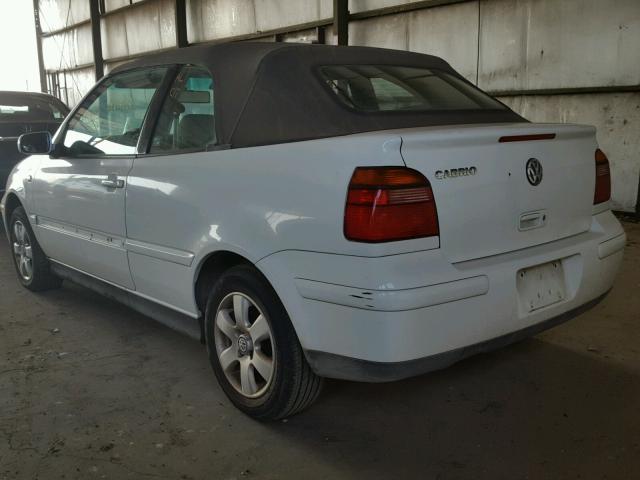 3VWDC21V52M800546 - 2002 VOLKSWAGEN CABRIO GLX 白色 照片 3