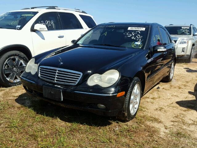 WDBRF61J92F194591 - 2002 MERCEDES-BENZ C BLACK photo 2