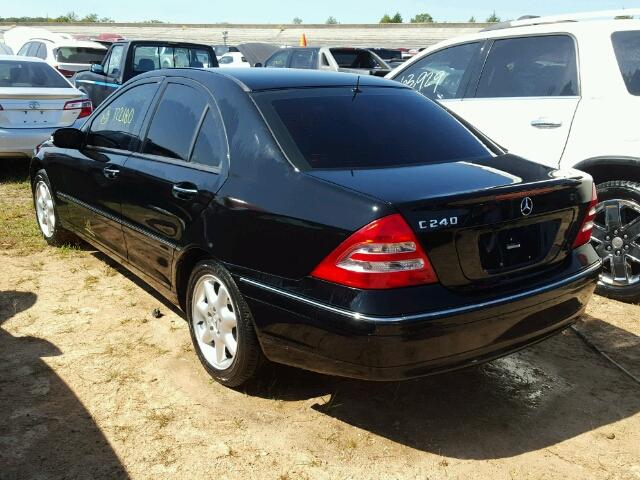 WDBRF61J92F194591 - 2002 MERCEDES-BENZ C BLACK photo 3