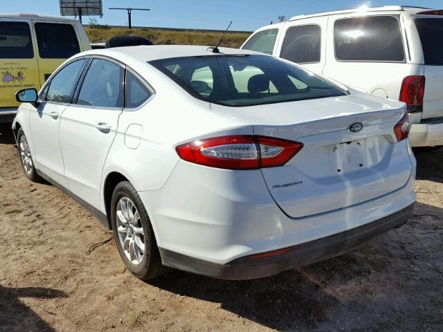 3FA6P0G73GR285401 - 2016 FORD FUSION S WHITE photo 3