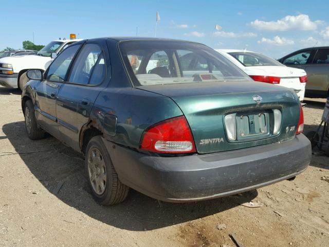 3N1CB51D9YL353070 - 2000 NISSAN SENTRA BAS GREEN photo 3