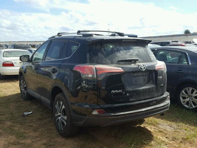 2T3ZFREV0GW259558 - 2016 TOYOTA RAV4 LE BLACK photo 3