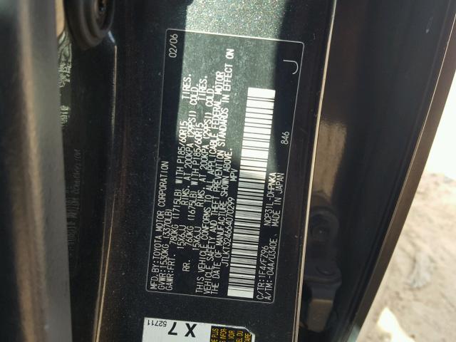 JTLKT324664070299 - 2006 TOYOTA SCION XB Graphit Foto 10