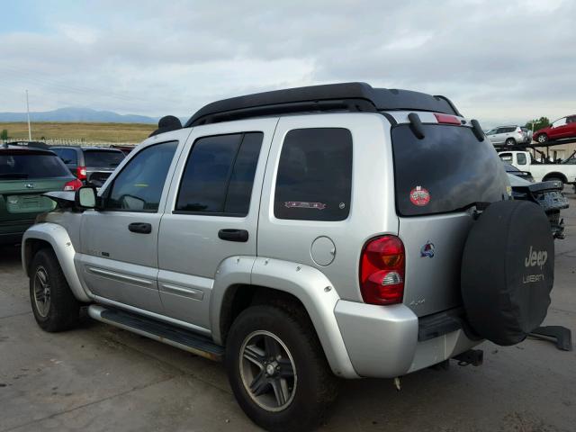 1J8GL38K83W660911 - 2003 JEEP LIBERTY RE SILVER photo 3