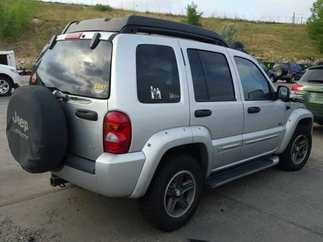 1J8GL38K83W660911 - 2003 JEEP LIBERTY RE 银色 照片 4