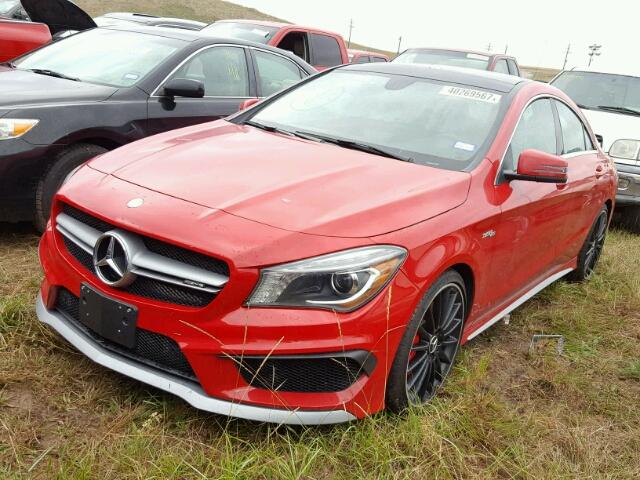 WDDSJ5CB1EN118882 - 2014 MERCEDES-BENZ CLA RED photo 2