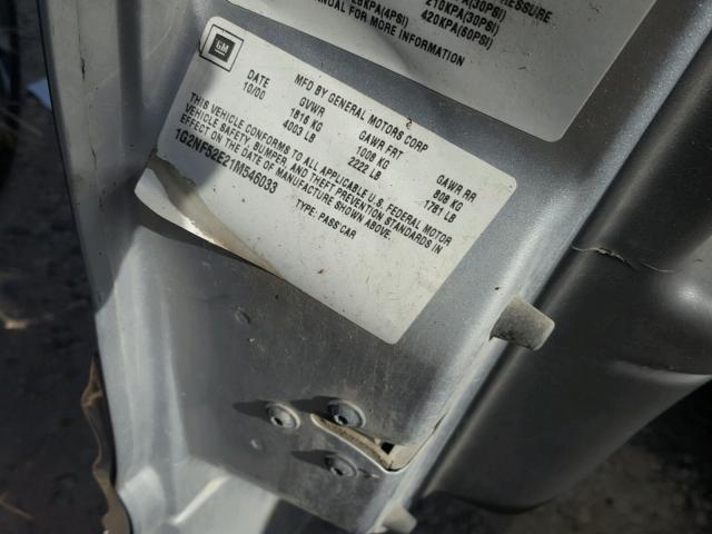 1G2NF52E21M546033 - 2001 PONTIAC GRAND AM S 灰色 照片 10