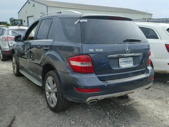 4JGBB2FB2BA682069 - 2011 MERCEDES-BENZ ML 350 BLU BLACK photo 3