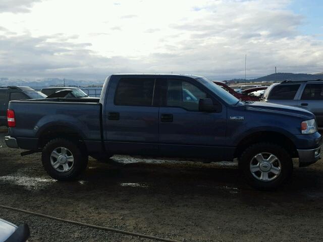 1FTPW14504KC02839 - 2004 FORD F150 BLUE photo 9