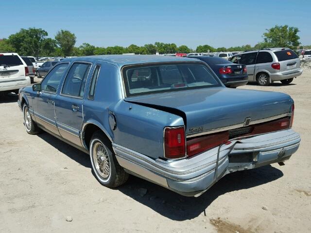 1LNLM81W9PY653968 - 1993 LINCOLN TOWN CAR E BLUE photo 3