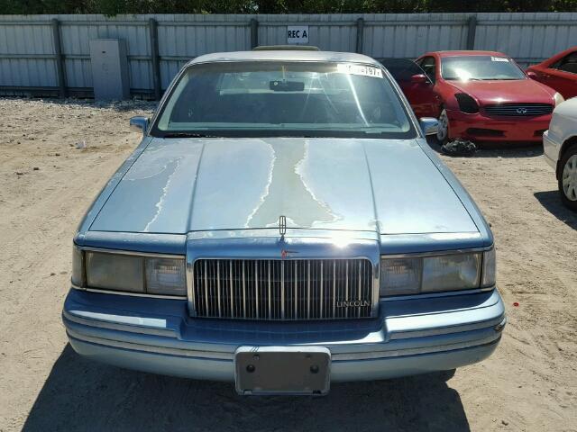 1LNLM81W9PY653968 - 1993 LINCOLN TOWN CAR E BLUE photo 9