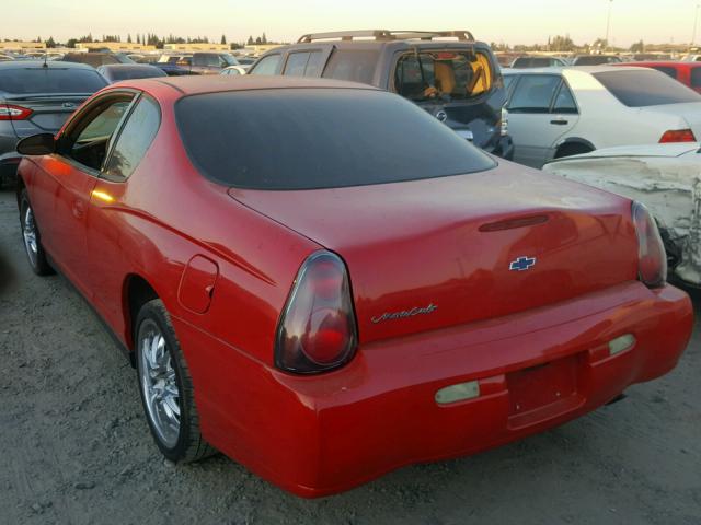 2G1WW12EX59105108 - 2005 CHEVROLET MONTE CARL 红色 照片 3