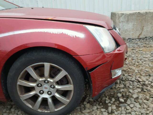 1G6DT57V080146842 - 2008 CADILLAC CTS HI FEA RED photo 9