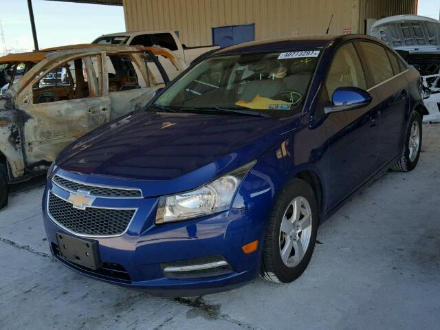 1G1PF5SC1C7407928 - 2012 CHEVROLET CRUZE LT BLUE photo 2