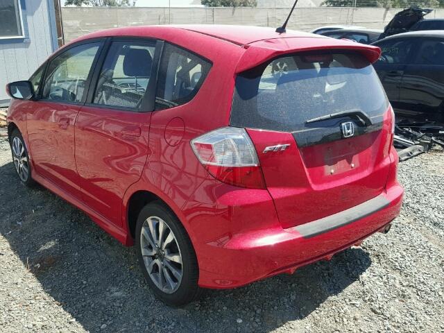JHMGE8H53DC021507 - 2013 HONDA FIT SPORT RED photo 3